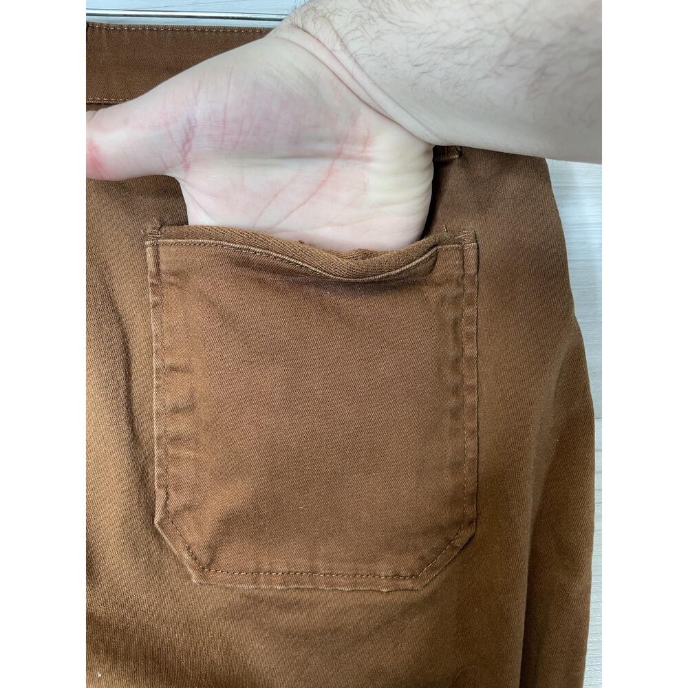 Democracy Pants Womens 10 Brown Twill Ab Technology Tapered‎ Leg Stretch Casual - Picture 8 of 11
